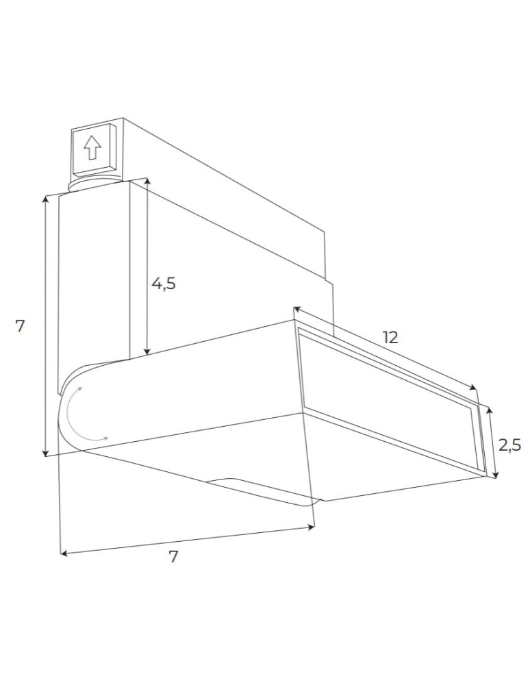 MAXLight Magnetic M0007D Lampa Magnetyczna Łamana System Dali 6W 323LM 3000K MAXLight Magnetic M0007D Lampa Magnetyczna Łamana System Dali 6W 323LM 3000K