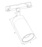 Lampy do szyn magnetycznych - Maxlight Reflektor Magnetyczny System On/Off 12W 664lm 3000K
 M0009N - product 2