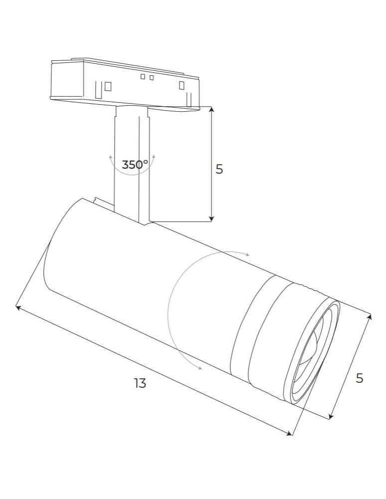 Lampy do szyn magnetycznych - Maxlight Reflektor Magnetyczny System ZigBee 12W 784lm 2700-5000K
 M0013Z - product kolory-swiatla.pl 3