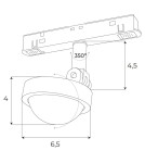MAXLight Magnetic M0018D Reflektor Magnetyczny  System Dali 8W 766LM 3000K MAXLight Magnetic M0018D Reflektor Magnetyczny  System Dali 8W 766LM 3000K