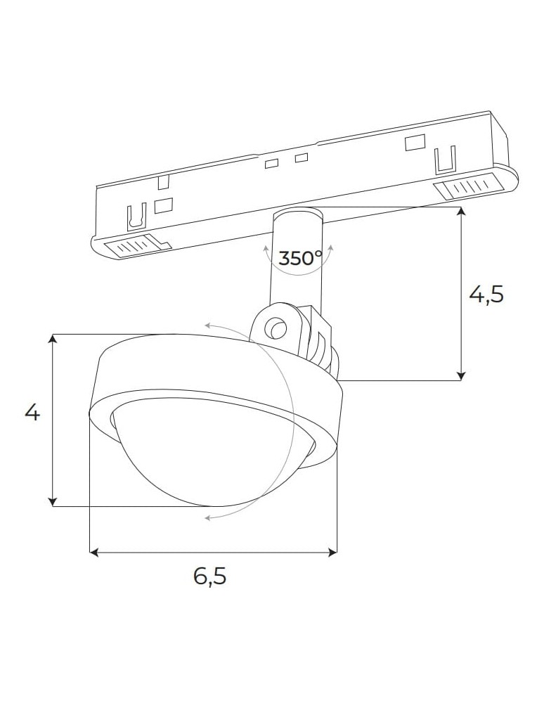 MAXLight Magnetic M0018D Reflektor Magnetyczny  System Dali 8W 766LM 3000K MAXLight Magnetic M0018D Reflektor Magnetyczny  System Dali 8W 766LM 3000K