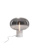 Lampy stołowe - Maxlight Lampa Stołowa Moonstone Smoke Glass + White Marble T0055 - product 1
