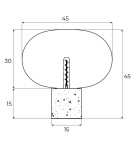 Lampy stołowe - Maxlight Lampa Stołowa Moonstone Smoke Glass + White Marble T0055 - product 2