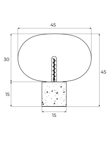 Maxlight Lampa Stołowa Moonstone Smoke Glass + White Marble T0055 - product 2