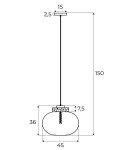 MAXLight P0515 Lampa Wisząca Moonstone Smoke Glass+black Marble MAXLight P0515 Lampa Wisząca Moonstone Smoke Glass+black Marble