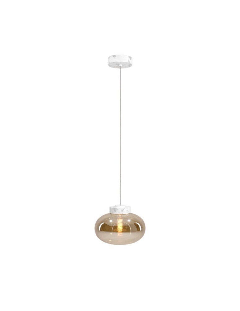 MAXLight P0518 Lampa Wisząca Moonstone Amber Glass+white Marble MAXLight P0518 Lampa Wisząca Moonstone Amber Glass+white Marble