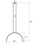 Lampy wiszące - Maxlight Lampa Wisząca Trio Arc I Polished Black P0520 - product 2