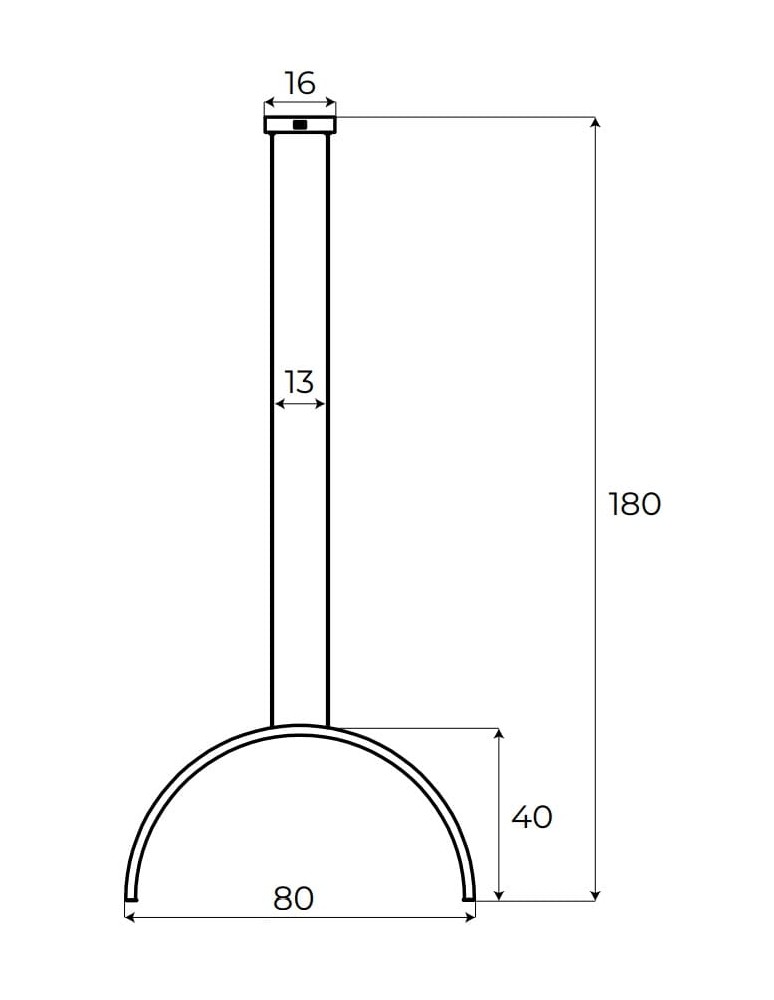 Lampy wiszące - Maxlight Lampa Wisząca Trio Arc I Polished Black P0520 - product kolory-swiatla.pl 2
