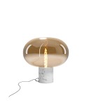 Lampy stołowe - Maxlight Lampa Stołowa Moonstone Amber Glass + White Marble T0056 - product 1