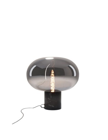 MAXLight T0057 Lampa Stołowa Moonstone Smoke Glass + Black Marble