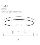 Lampy sufitowe - Maxlight Lampa Sufitowa Hard Sterowana Z Aplikacji Tuya C0232 - product 3
