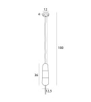 MAXLight P0589 Lampa Wisząca Mauri 1 Champagne Glass MAXLight P0589 Lampa Wisząca Mauri 1 Champagne Glass