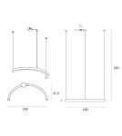 Lampy wiszące - Maxlight Lampa Wisząca Lotus 33W Brushed Bronze P0572D - product 3