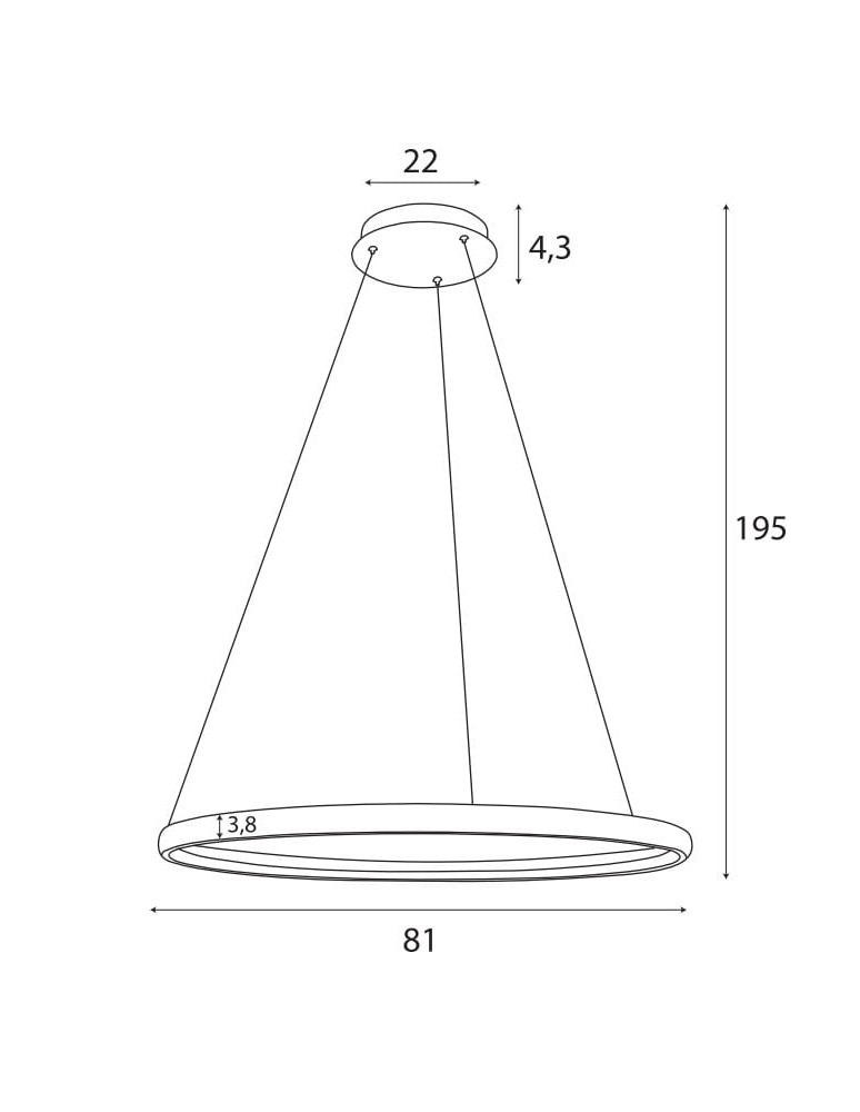 MAXLight P0557 Lampa Wisząca Qled z Pilotem MAXLight P0557 Lampa Wisząca Qled z Pilotem