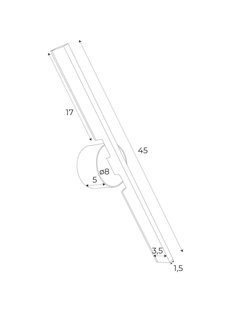 Maxlight Kinkiet Merano II Czarny W0348