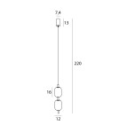 Lampy wiszące - Maxlight Lampa Wisząca Elena 8W P0537D - product 3