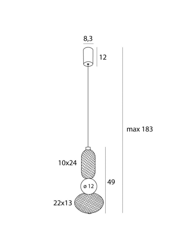 Lampy wiszące - Maxlight Lampa Wisząca Bora A P0591 - product kolory-swiatla.pl 3