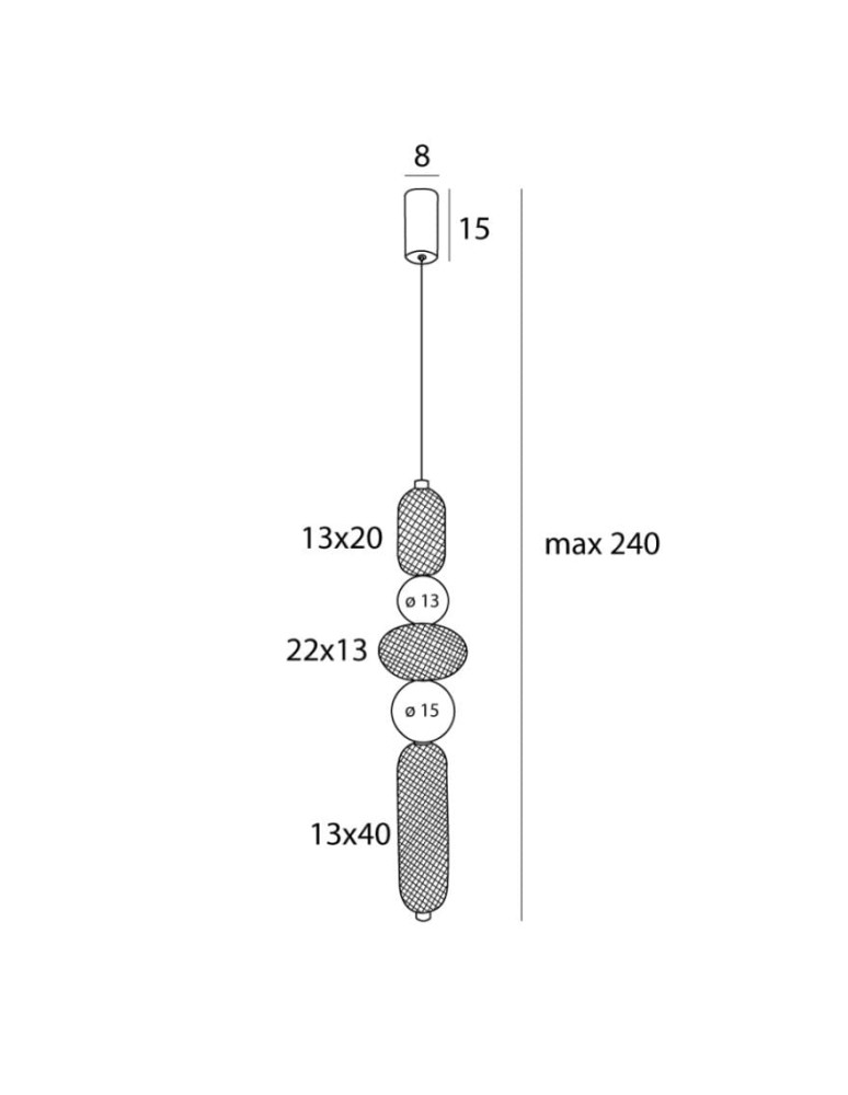 Lampy wiszące - Maxlight Lampa Wisząca Bora B P0592 - product kolory-swiatla.pl 3