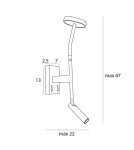 Kinkiety do sypialni - Maxlight Kinkiet Ibiza W0349 - product 3