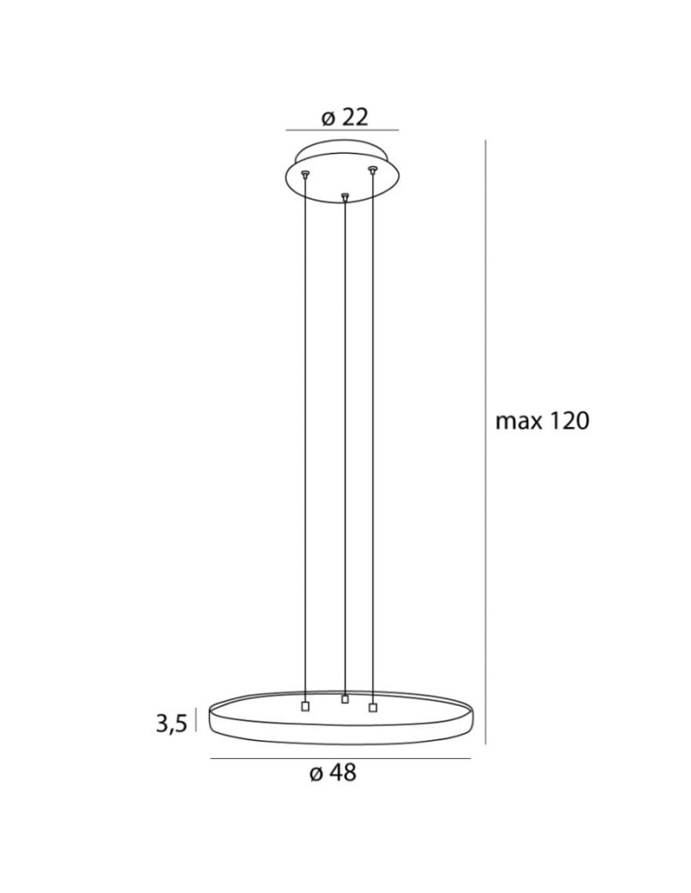 Lampy wiszące - Maxlight Lampa Wisząca Vik 48cm P0556 - product kolory-swiatla.pl 3