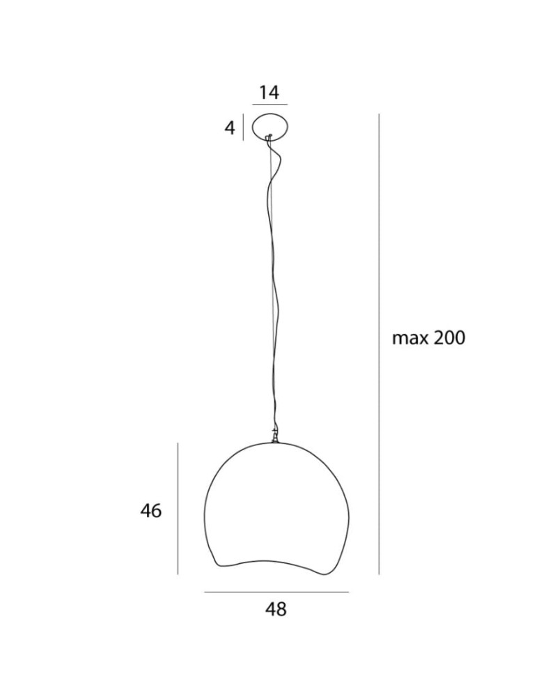 Maxlight Lampa Wisząca Pierre 48cm P0533