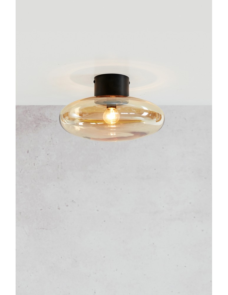 Kinkiety w stylu skandynawskim - Markslojd LOCUS Sufitowa/Ścienna 1L Bursztynowy/Czarny 108539 - product kolory-swiatla.pl 2