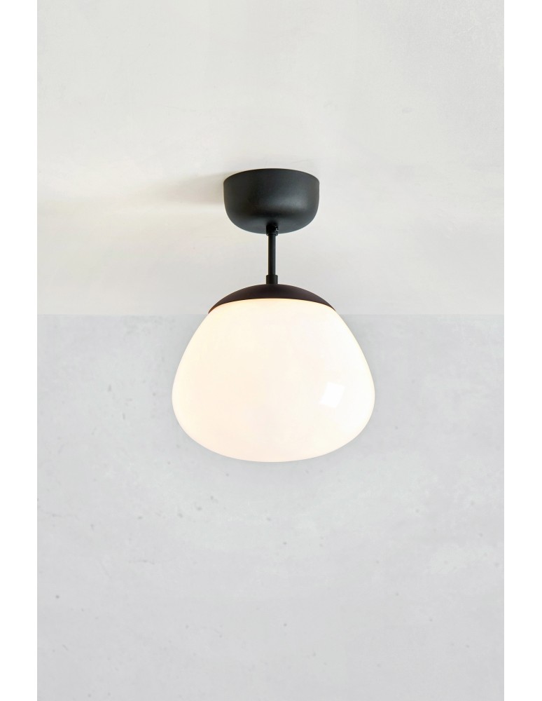 Lampy sufitowe w stylu skandynawskim - Markslojd RISE Sufitowa 1L Biały/Czarny 108543 - product kolory-swiatla.pl 2