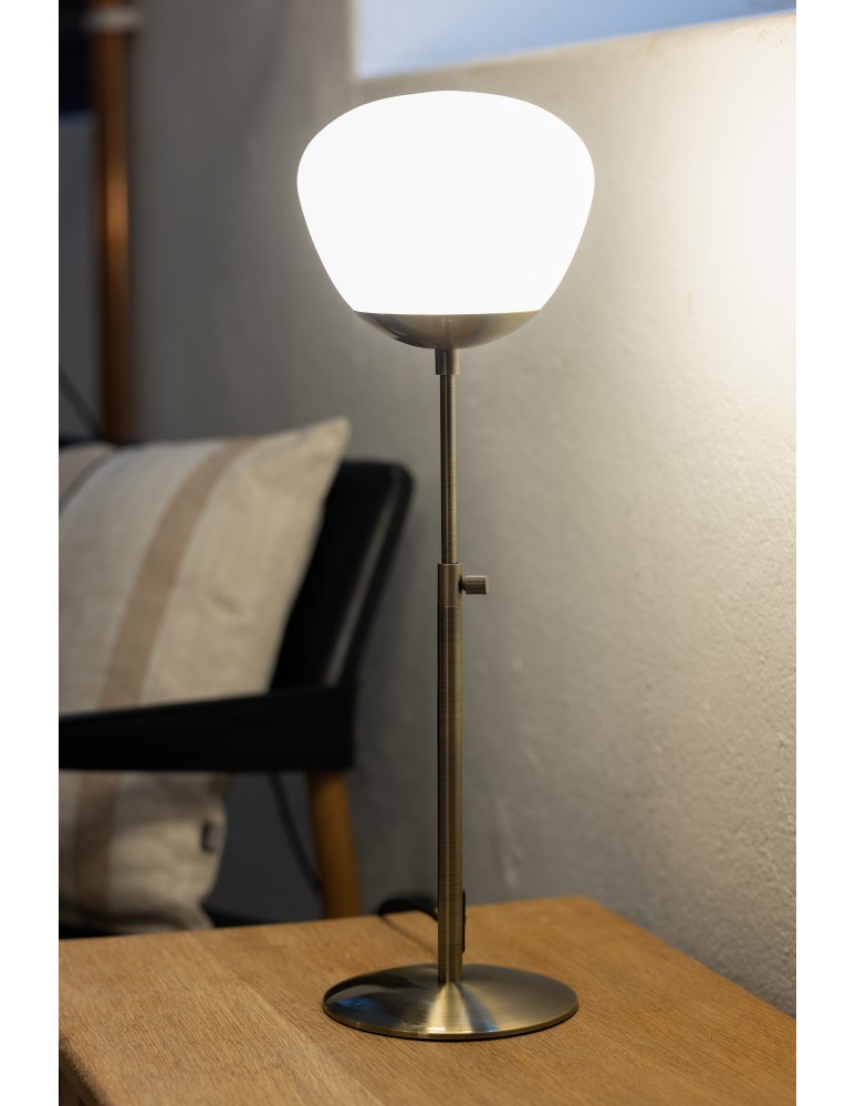 Lampy stołowe w stylu skandynawskim - Markslojd RISE Stołowa 1L Antyczny/Biały Mała 108546 - product kolory-swiatla.pl 2
