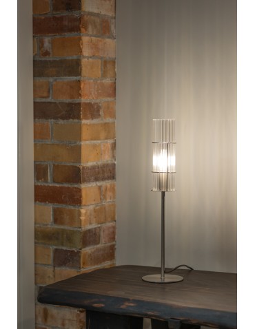Markslojd TUBO Stołowa 1L 50cm Nikiel Satynowy/Transparentny 108557 - produkt 2