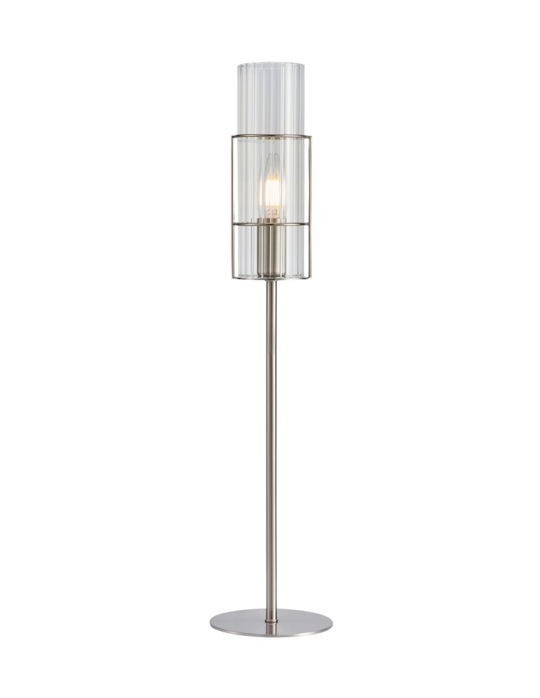 Markslojd TUBO Stołowa 1L 65cm Nikiel Satynowy/Transparentny 108558