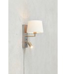 Kinkiety do sypialni - Markslojd COMO Ścienna 2L Stalowy/Biały 108596 - product 2