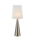 Lampy stołowe w stylu skandynawskim - Markslojd CONUS Stołowa 1L Nikiel Satynowy/Biały Przełamany 108624 - product 1