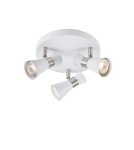 Lampy sufitowe regulowane - spoty - Markslojd FOLIE Sufitowa Okrągła 3L Biały/Nikiel Satynowy 108628 - product 1