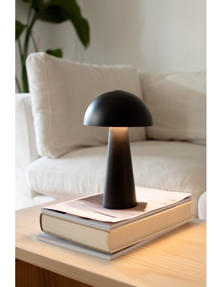 Lampy ogrodowe przenośne - Markslojd FUNGI Akumulatorowa/Ładowana Stołowa Czarny Matowy IP44 108655 - product kolory-swiatla.pl 2