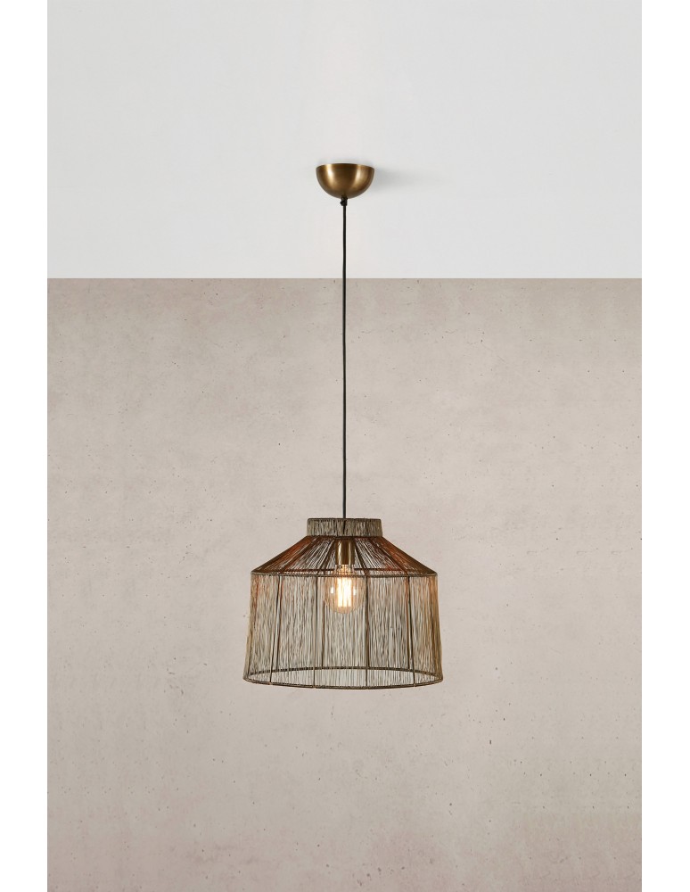 Lampy wiszące boho - Markslojd CAPANNA Wisząca 1L Mosiądz Antyczny 108667 - product kolory-swiatla.pl 2