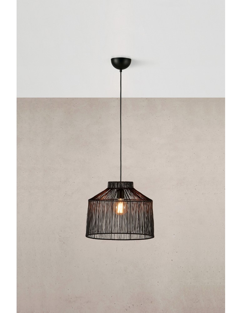 Lampy wiszące boho - Markslojd CAPANNA Wisząca 1L Czarny Matowy 108668 - product kolory-swiatla.pl 2