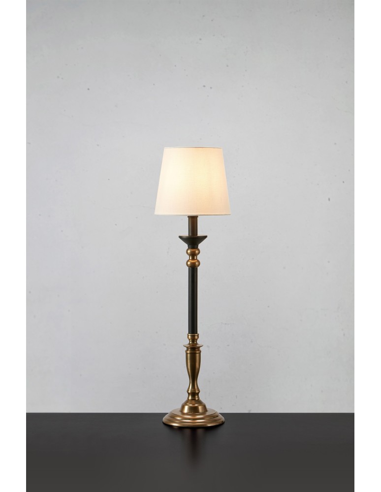 Lampy stołowe klasyczne - Markslojd GENT Stołowa 1L Antyczny/Czarny/Biały Przełamany 108679 - product kolory-swiatla.pl 2