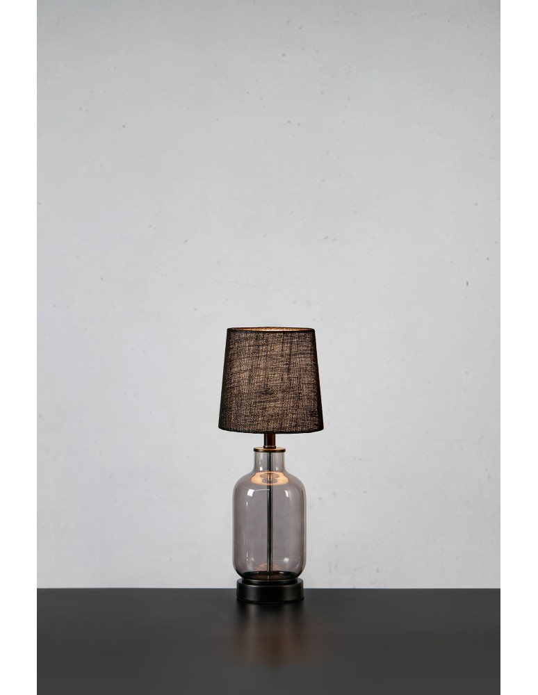 Lampy stołowe klasyczne - Markslojd COSTERO Stołowa 1L 43cm Dymiony/Czarny 108695 - product kolory-swiatla.pl 2