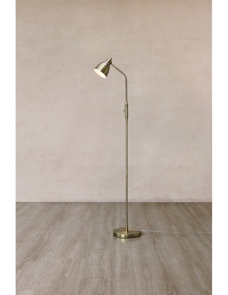 Lampy podłogowe do czytania - Markslojd STORY Podłogowa 1L Antyczny 108715 - product kolory-swiatla.pl 2