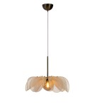 Lampy wiszące boho - Markslojd STYRKA Wisząca 1L 63cm Beżowy/ Mosiądz Antyczny/Bursztynowy 108659 - product 1