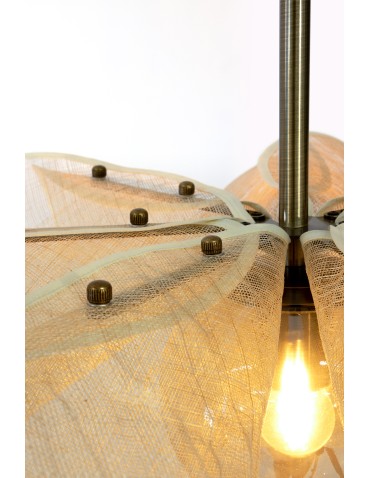 Markslojd STYRKA Wisząca 1L 63cm Beżowy/ Mosiądz Antyczny/Bursztynowy 108659 - produkt 2