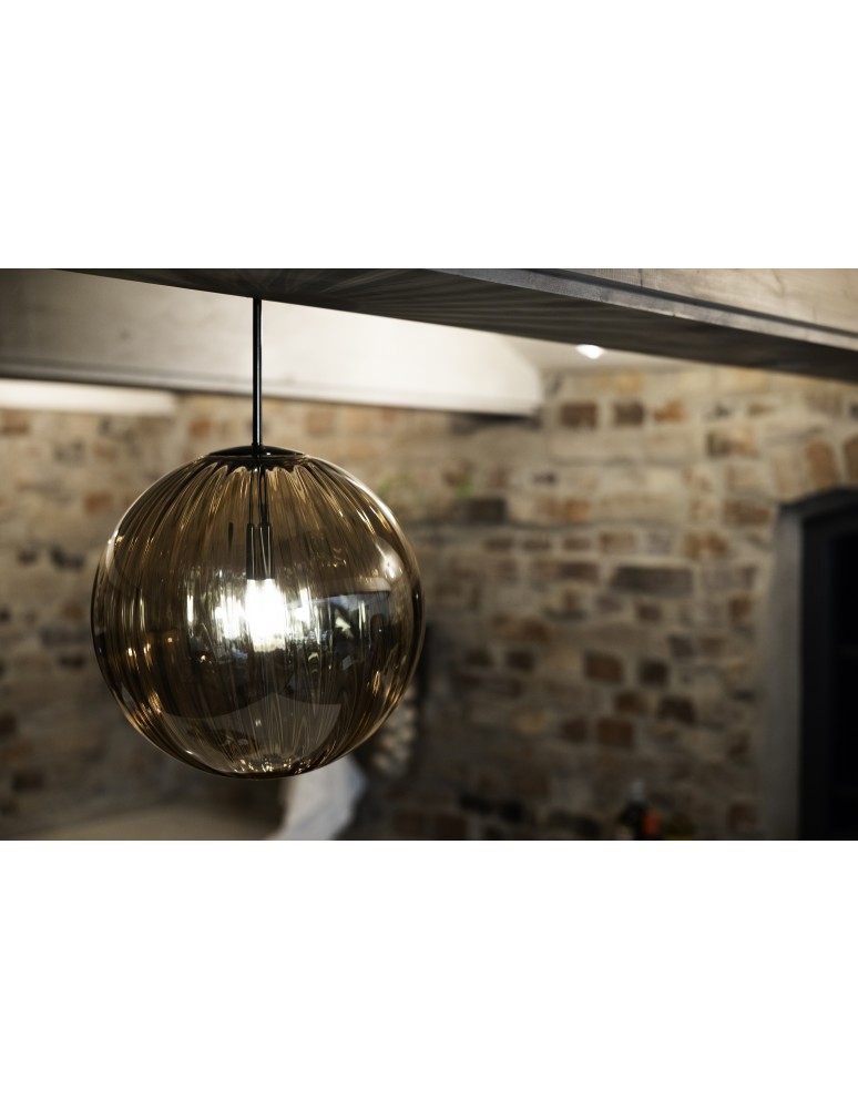 Lampy wiszące w stylu skandynawskim - Markslojd FENGARI Wisząca 1L Mosiądz Antyczny/Bursztynowy 108763 - product kolory-swiatla.pl 3