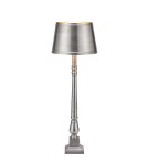 Lampy stołowe klasyczne - Markslojd METALLO Stołowa 1L Antyczny Srebrny 108775 - product 1