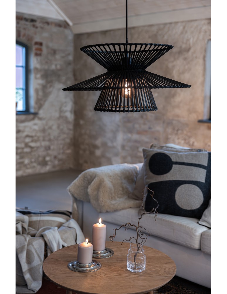 Lampy wiszące boho - Markslojd DUPLICI Wisząca 1L Czarny 108784 - product kolory-swiatla.pl 2
