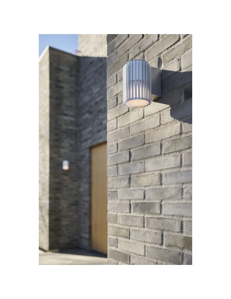 Kinkiety zewnętrzne - NORDLUX Lampa ścienna MATR 15W E27 Chrom Aluminium/Tworzywo 2118011010 - product kolory-swiatla.pl 2