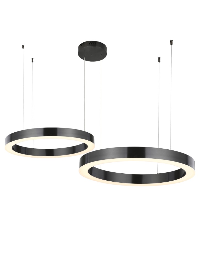  Step Into Design Lampa wisząca CIRCLE 40+100 LED tytanowa na 1 podsufitce ST-8848-40+100 black