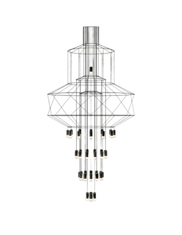 Step Into Design Lampa wisząca LINEA-43 XL czarna 150 cm XT100-43P-XL