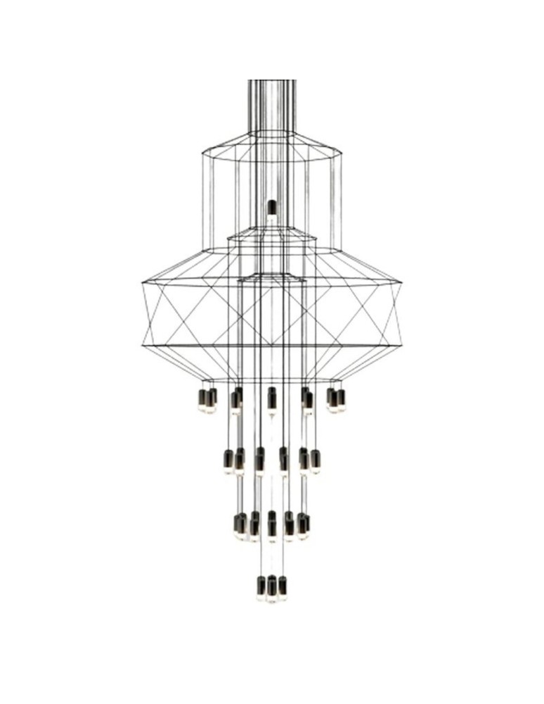  Step Into Design Lampa wisząca LINEA-43 XL czarna 150 cm XT100-43P-XL
