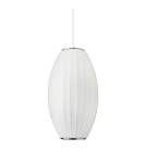 Lampy wiszące pojedyncze -  Step Into Design Lampa wisząca SILK BARREL biała 50 cm ST-2335-20 - product 1