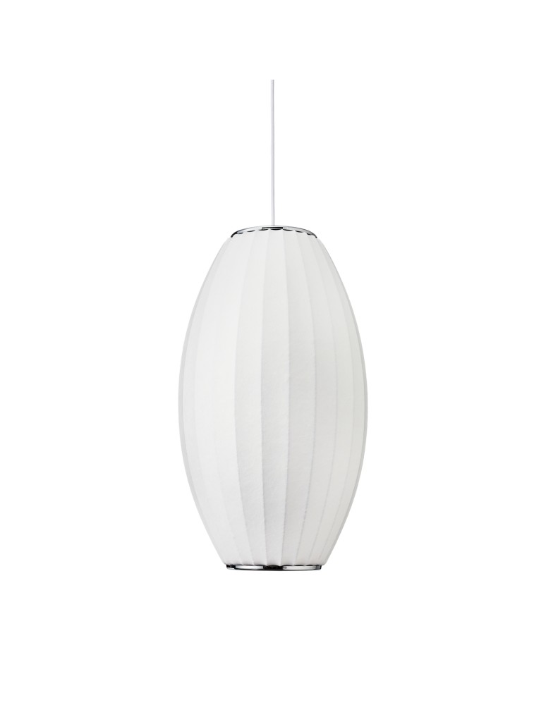  Step Into Design Lampa wisząca SILK BARREL biała 50 cm ST-2335-20